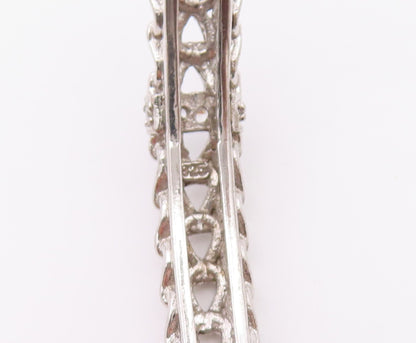 925 Sterling Silver  Vintage Elegant 3D Loop Carved CZ Bracelet  BT10008