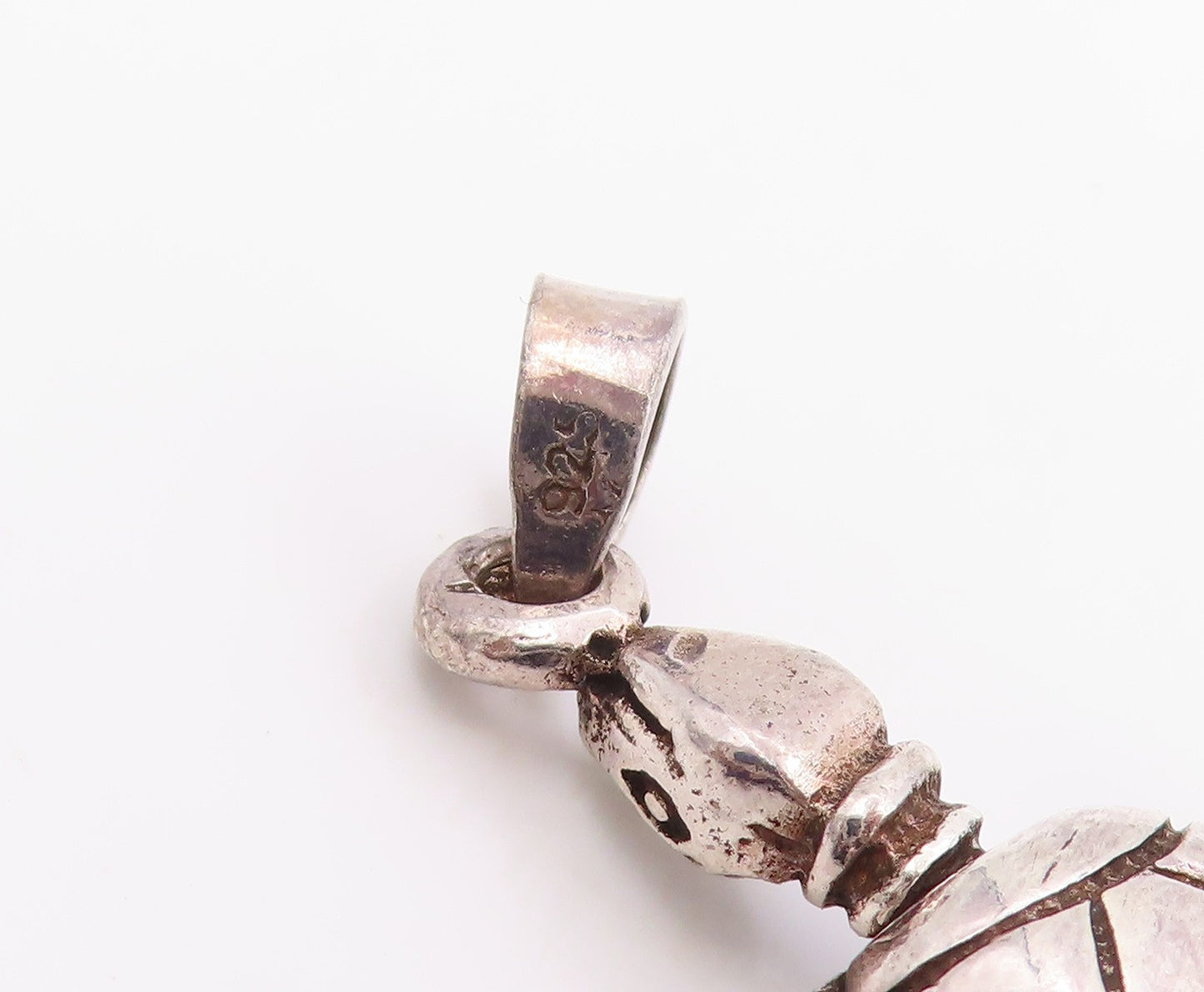 925 Sterling Silver Vintage Pendant Modernist Sea Turtle Charm Moves  PT26059