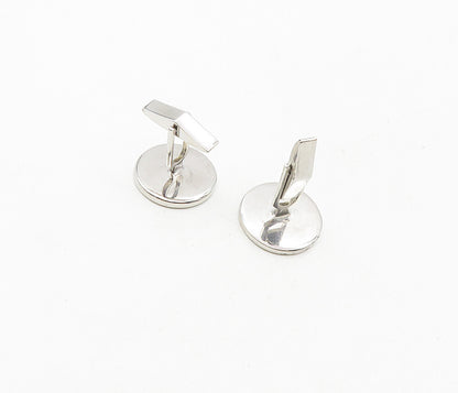 925 Sterling Silver  Vintage Shiny Celtic Knot Pattern Cuff Links  TR1535