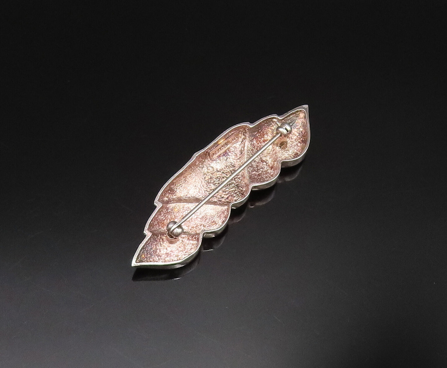 CHARLES KRYPELL 925 Silver  Vintage Scalloped Abstract Brooch Pin  BP9653
