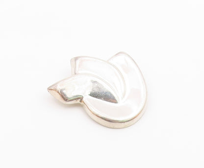MEXICO 925 Sterling Silver  Vintage Shiny Hollow Design Brooch Pin  BP3371