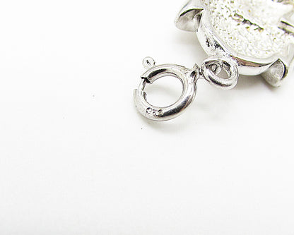 925 Sterling Silver  Enamel Animated Character Charm Pendant  PT2011