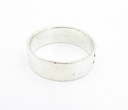 925 Sterling Silver Vintage Oxidized Arrow Pattern Band Ring Sz 11.5 RG7436
