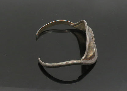 HASKELL 925 Sterling Silver   Vintage Modernist Sculpted Cuff Bracelet  BT9165
