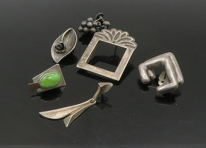 EUROPEAN 925 Sterling Silver  Vintage Turquoise Lot Single Earrings  EG11381