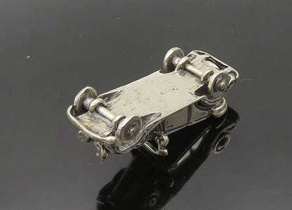 925 Sterling Silver  Vintage Shiny Old Fashioned Toy Car (SPINS)  TR2750