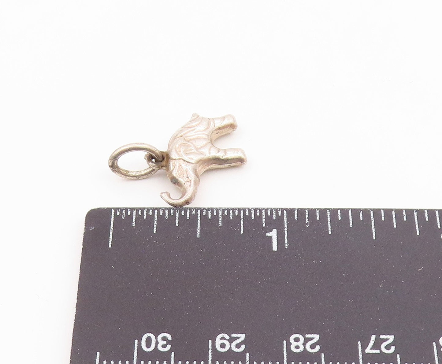 925 Sterling Silver  Vintage Shiny Petite Hollow Elephant Pendant  PT13255