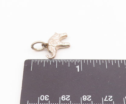 925 Sterling Silver  Vintage Shiny Petite Hollow Elephant Pendant  PT13255