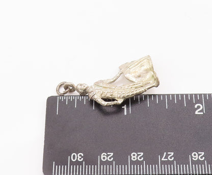 925 Sterling Silver Vintage Pendant Mini Carved Matador With Cloth  PT22915