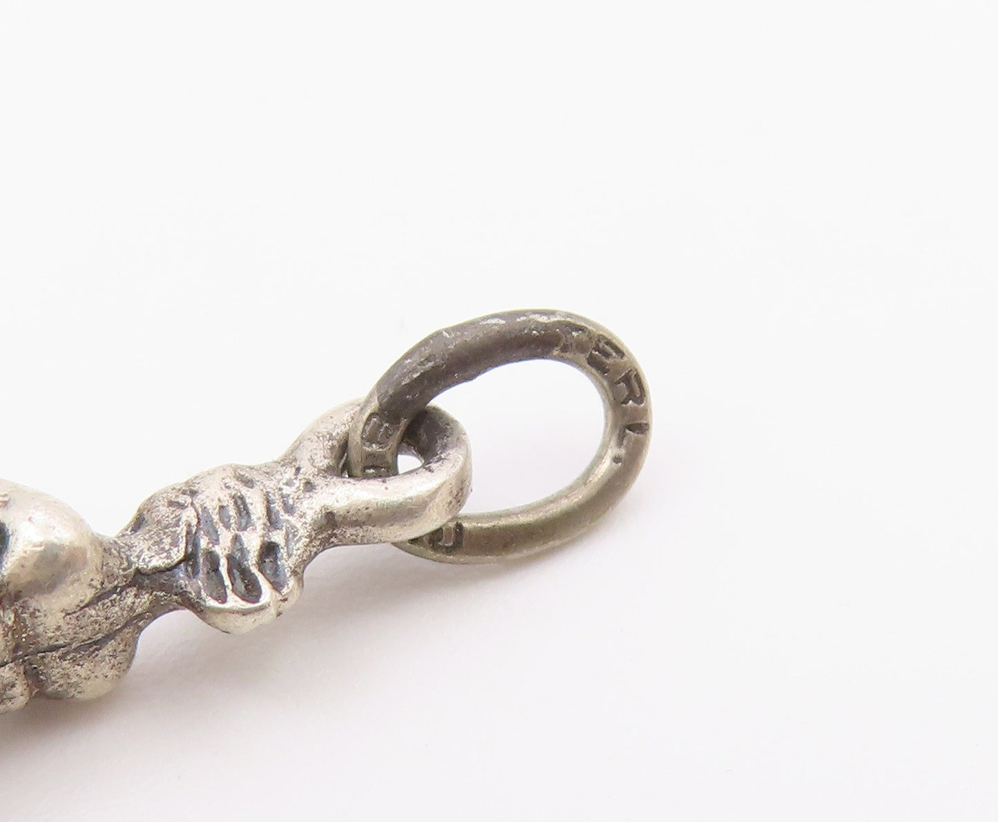 925 Sterling Silver  Vintage Shiny Petite Water Ski Sports Pendant  PT18379
