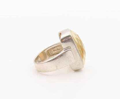 925 Sterling Silver Vintage Ring WHITNEY KELLY Mother Of Pearl  Sz 8  RG36395