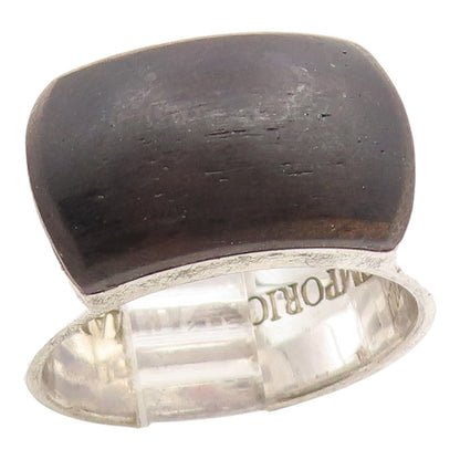 925 Sterling Silver Vintage Ring EMPORIO ARMANI Black Onyx Band  Sz 6.5  RG35258