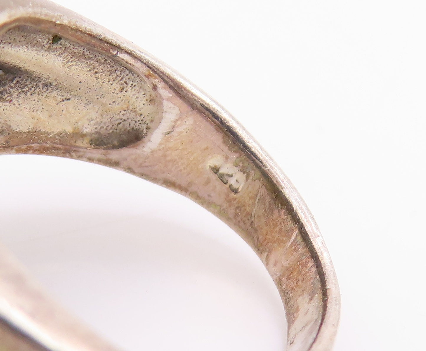 925 Sterling Silver Vintage Ring Minimalist Pointed Top Design  Sz 7  RG33203