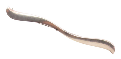 HANS HANSEN DENMARK 925 Silver  Vintage Minimalist Swirl Brooch Pin  BP9984