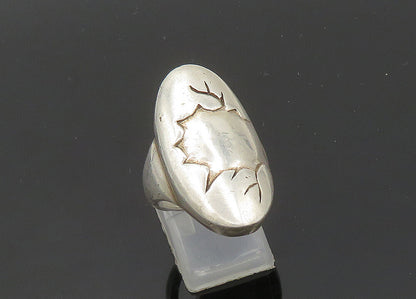 925 Sterling Silver  Vintage Shiny Artistic Design Band Ring Sz 7  RG20032