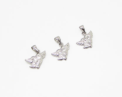 925 Sterling Silver  Lot of 3 Cubic Zirconia Love Wings Drop Pendant  PT1940