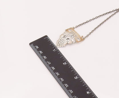 925 Sterling Silver  Vintage Hebrew "To Life" Wine Bottle Chain Tag  TR3494