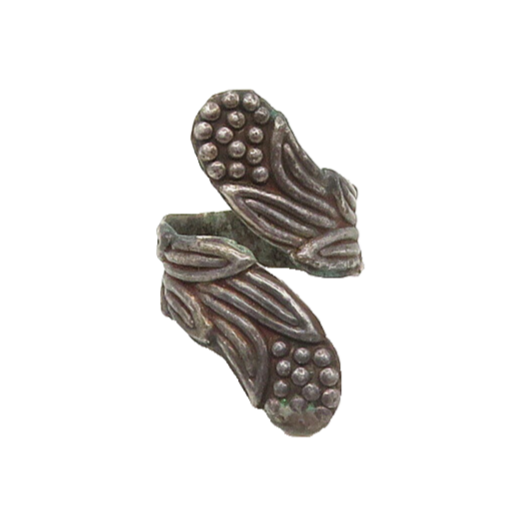 925 Sterling Silver  Vintage Antique Grape Bunch Bypass Band Ring Sz 7 RG17421