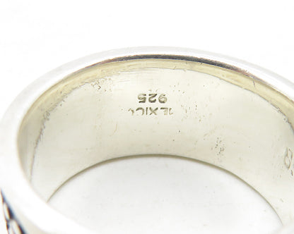 MEXICO 925 Silver  Vintage Oxidized Teddy Bear Kids Band Ring Sz 7.5  RG12057