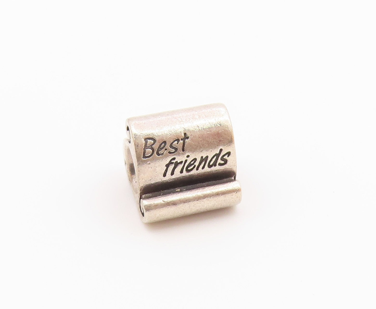 PANDORA 925 Sterling Silver Vintage Best Friend Scroll Charm Pendant PT20637