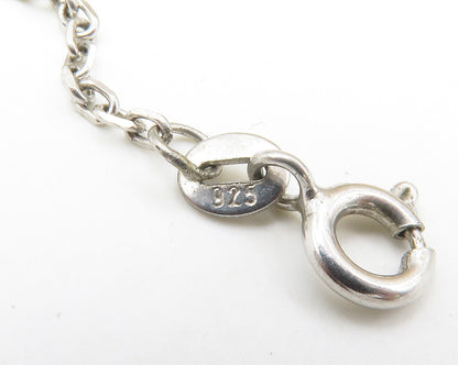 925 Sterling Silver  Vintage Sparkling White Topaz Chain Necklace  NE2319