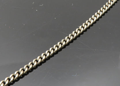 ISRAEL 925 Sterling Silver Vintage Antique Filigree Zion Chain Necklace NE3368
