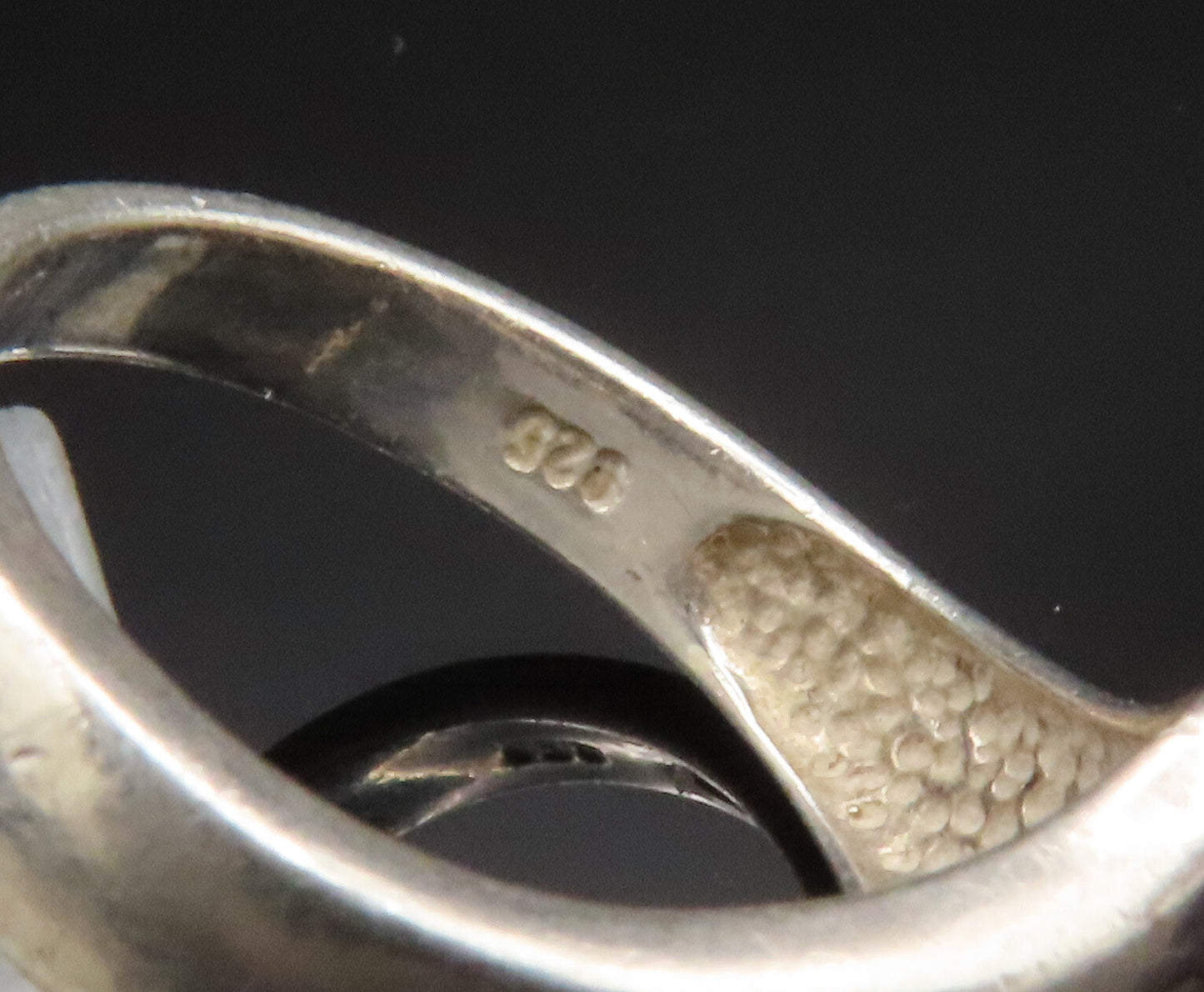 925 Silver  Vintage Spinel & Cubic Zirconia Split Shank Ring Sz 5  RG25208