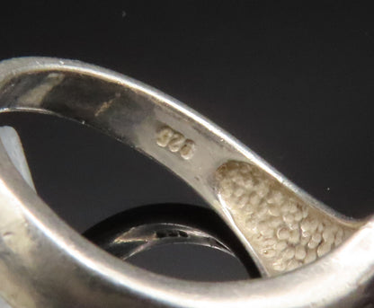 925 Silver  Vintage Spinel & Cubic Zirconia Split Shank Ring Sz 5  RG25208