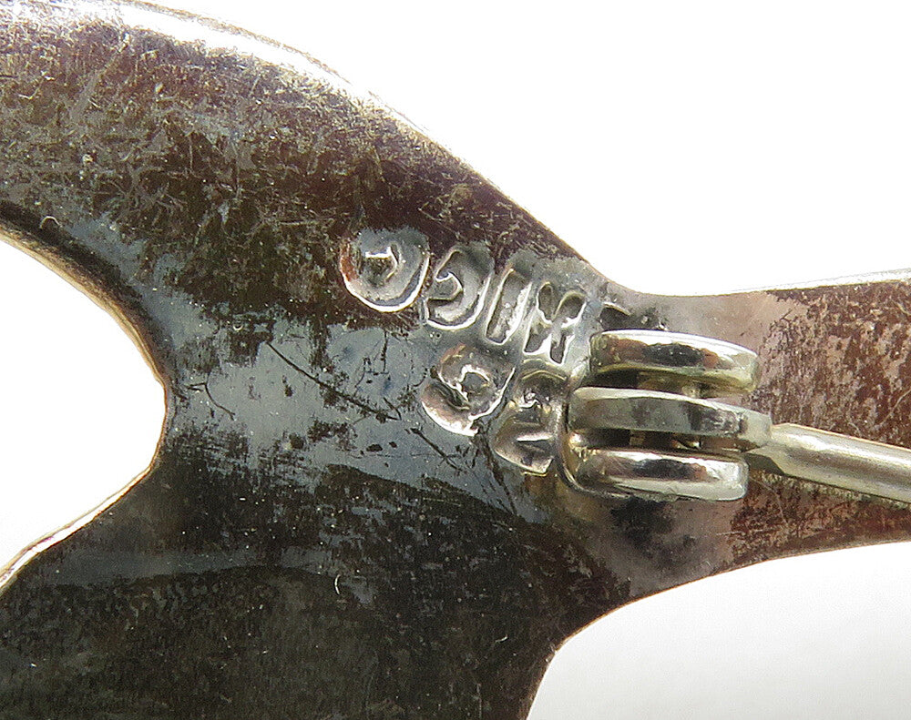 MEXICO 925 Sterling Silver  Vintage Pretzel Twist Knot Brooch Pin  BP6383