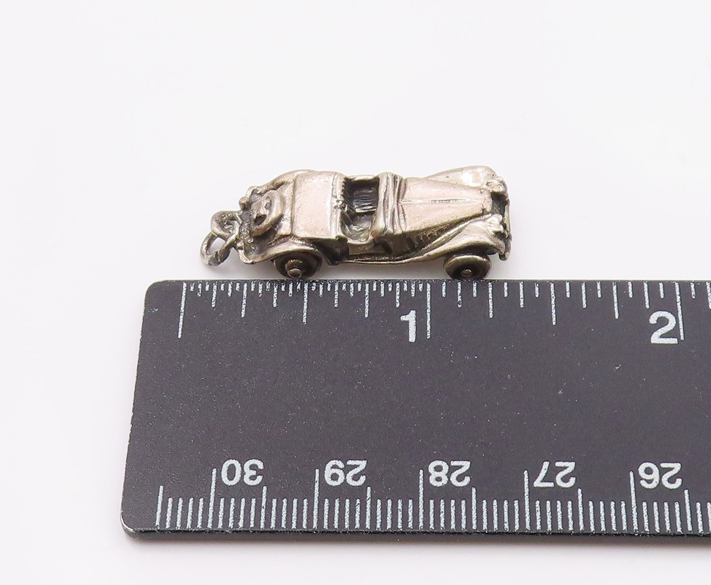 925 Sterling Silver  Vintage Old Fashion Two Seater Car Charm Pendant  PT20347