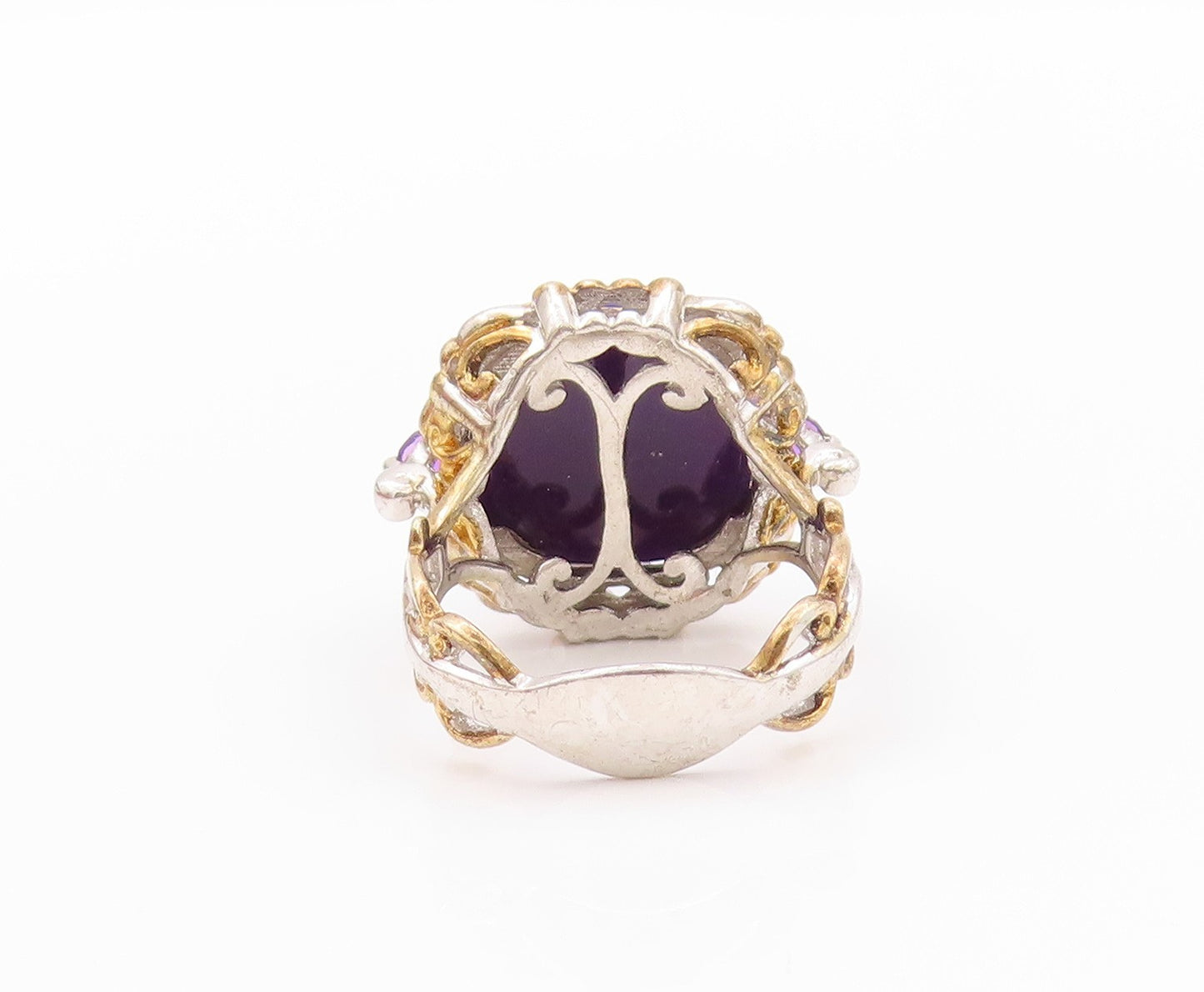 925 Sterling Silver Vintage Ring MICHAEL VALITUTTI Genuine Gemstone Sz 5 RG32310