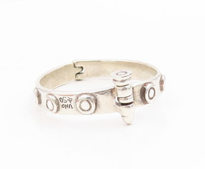 UNO DE 5O 925 Silver Vintage Screw Hinge Nut Bolt Design Bracelet  BT9891