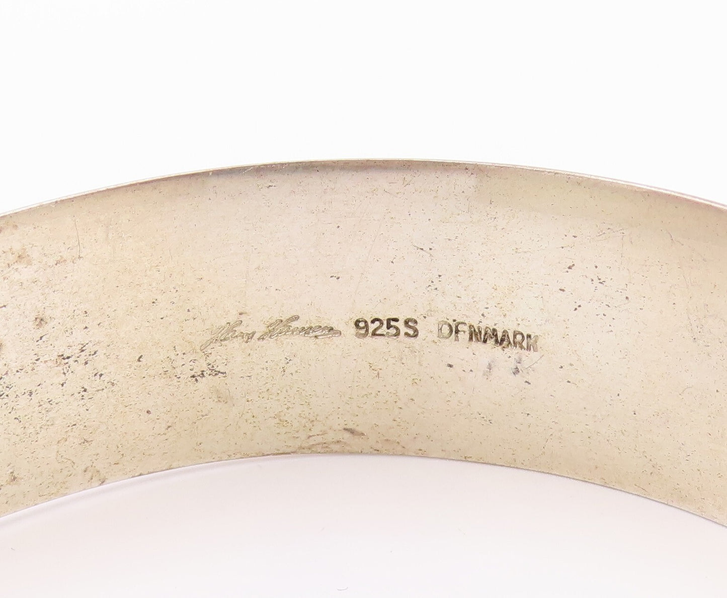 925 Sterling Silver Vintage Bracelet HANS HANSEN DENMARK Minimalist Cuff BT11093