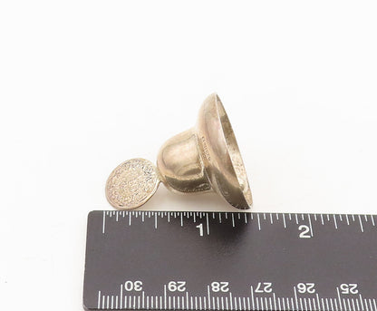 925 Sterling Silver  Vintage Solid Minimalist Bell Jingles Child Toy  TR3649