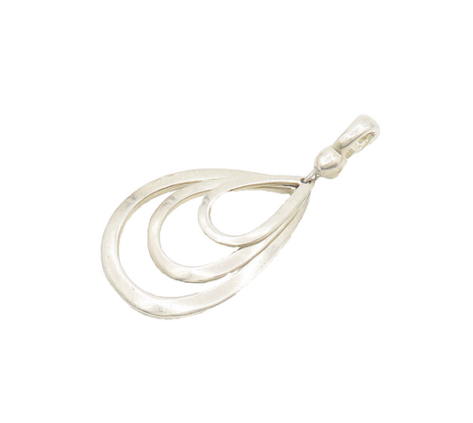 ESPO SIG 925 Sterling Silver  Vintage Graduated Tear Drop Pendant  PT14320