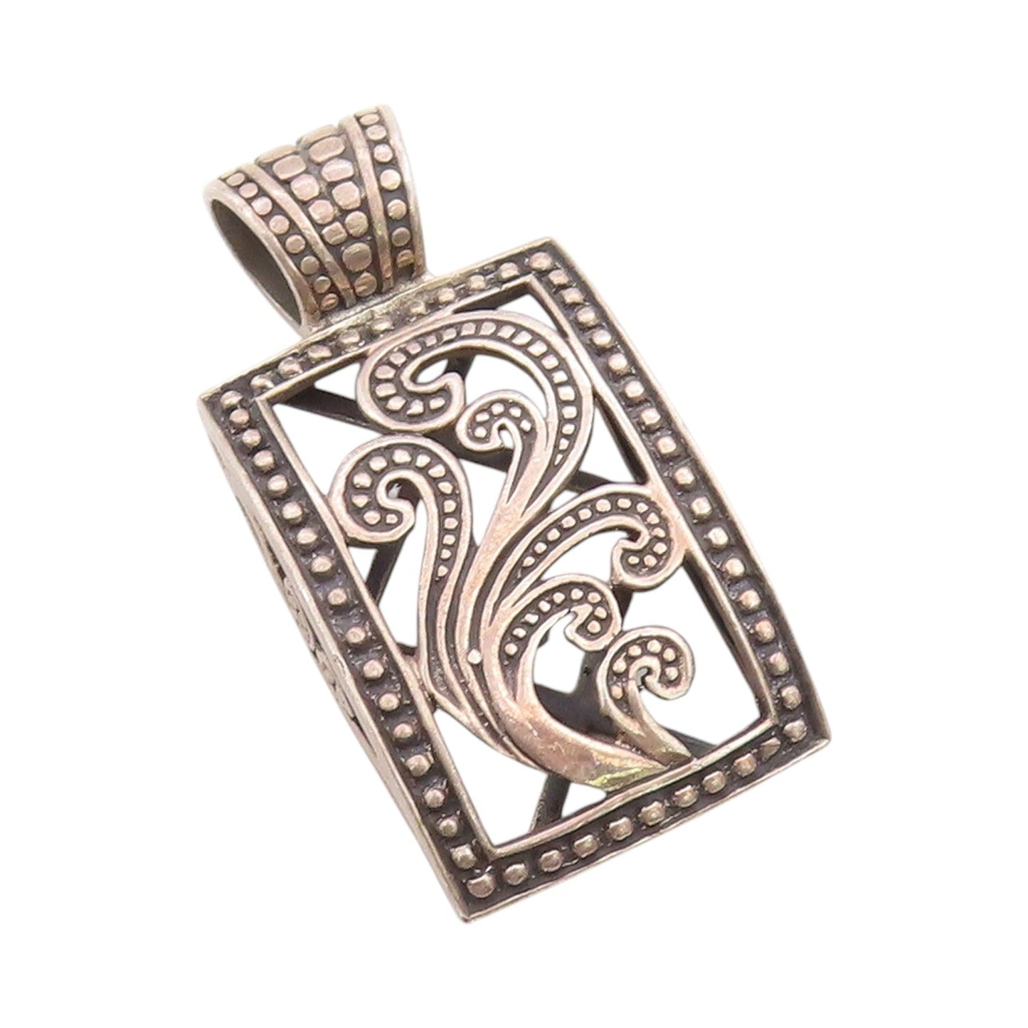 925 Sterling Silver Vintage Pendant SILPADA Swirly Design Cutout  PT24643