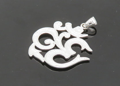 925 Sterling Silver  Vintage Spiritual "OM" Symbol Meditation Pendant  PT17196