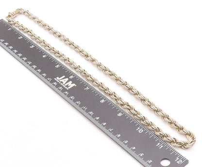 925 Sterling Silver  Vintage Shiny White Topaz Twist Chain Necklace  NE2287