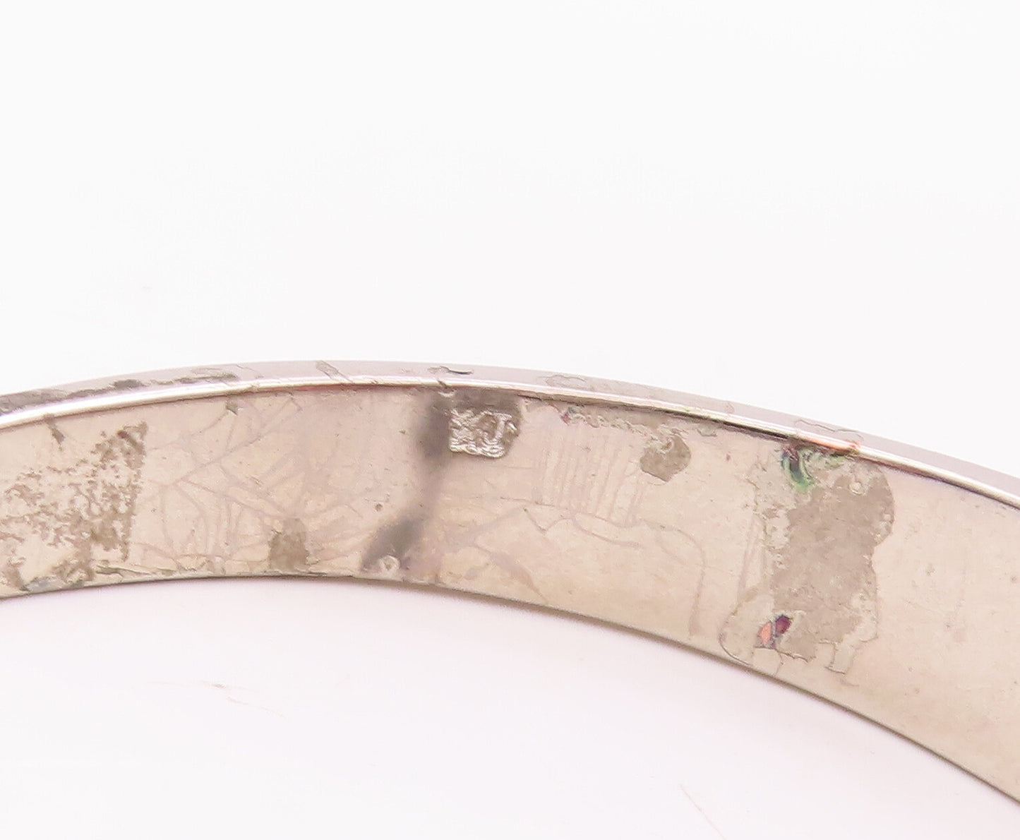 925 Sterling Silver Vintage Bracelet Southwestern Design Crush Turquoise BT10583