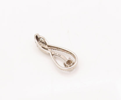 925 Sterling Silver Vintage Pendant Delicate Designer Diamonds Inlay   PT23075