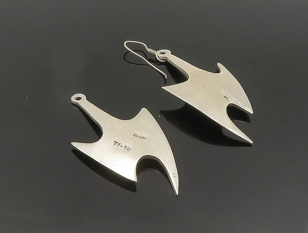 MEXICO 925 Silver  Vintage Minimalist Pointed Abstract Dangle Earrings EG11670
