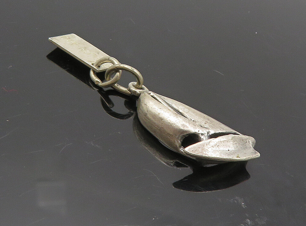 925 Sterling Silver  Vintage Petite Dark Tone Sail Boat Motif Pendant  PT6855