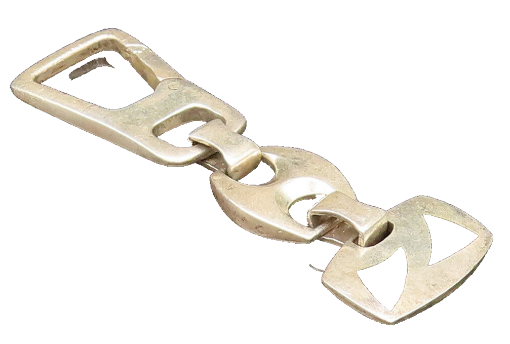 925 Sterling Silver  Vintage Enamel Triangle Anchor Link Key Chain  TR3389