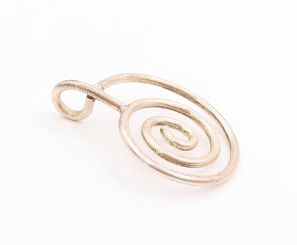 925 Sterling Silver Vintage Pendant Modernist Spiral Cut Out Design  PT24945