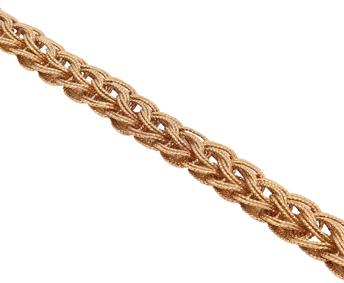 925 Sterling Silver  Vintage Gold Plated Braided Threads Bracelet  BT9801