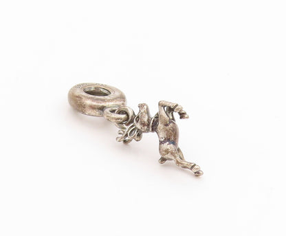 925 Sterling Silver Vintage Pendant PANDORA Antique Dangling Deer  PT24401