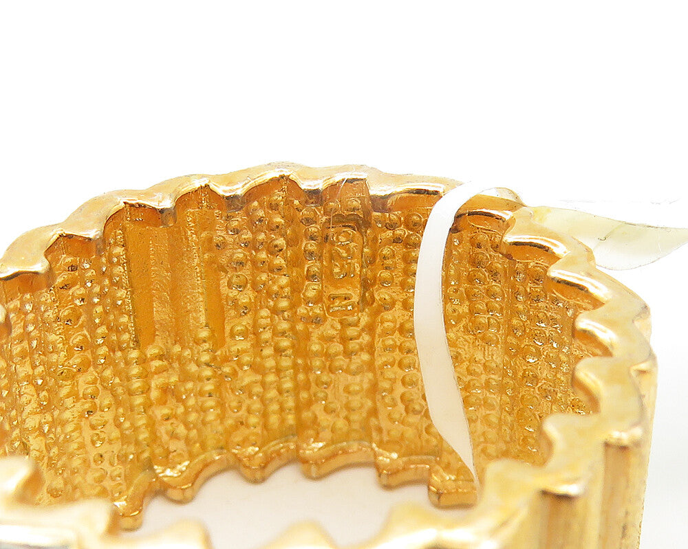 925 Sterling Silver  Genuine Diamonds Two Tone Fluted Band Ring Sz 7  RG11319