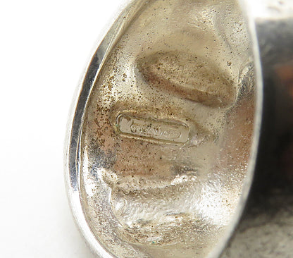 925 Sterling Silver  Shiny Polished Embossed Detail Band Ring Sz 7.5  RG16879