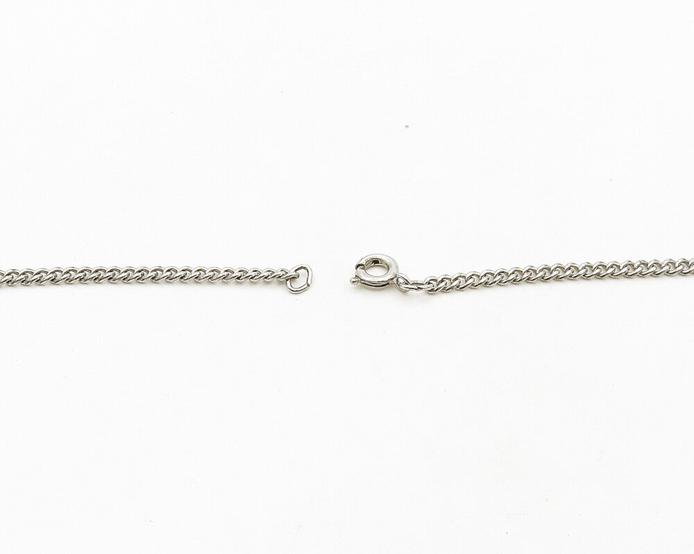 CREED 925 Silver  Vintage Oxidized Religious Cross Chain Necklace  NE3268