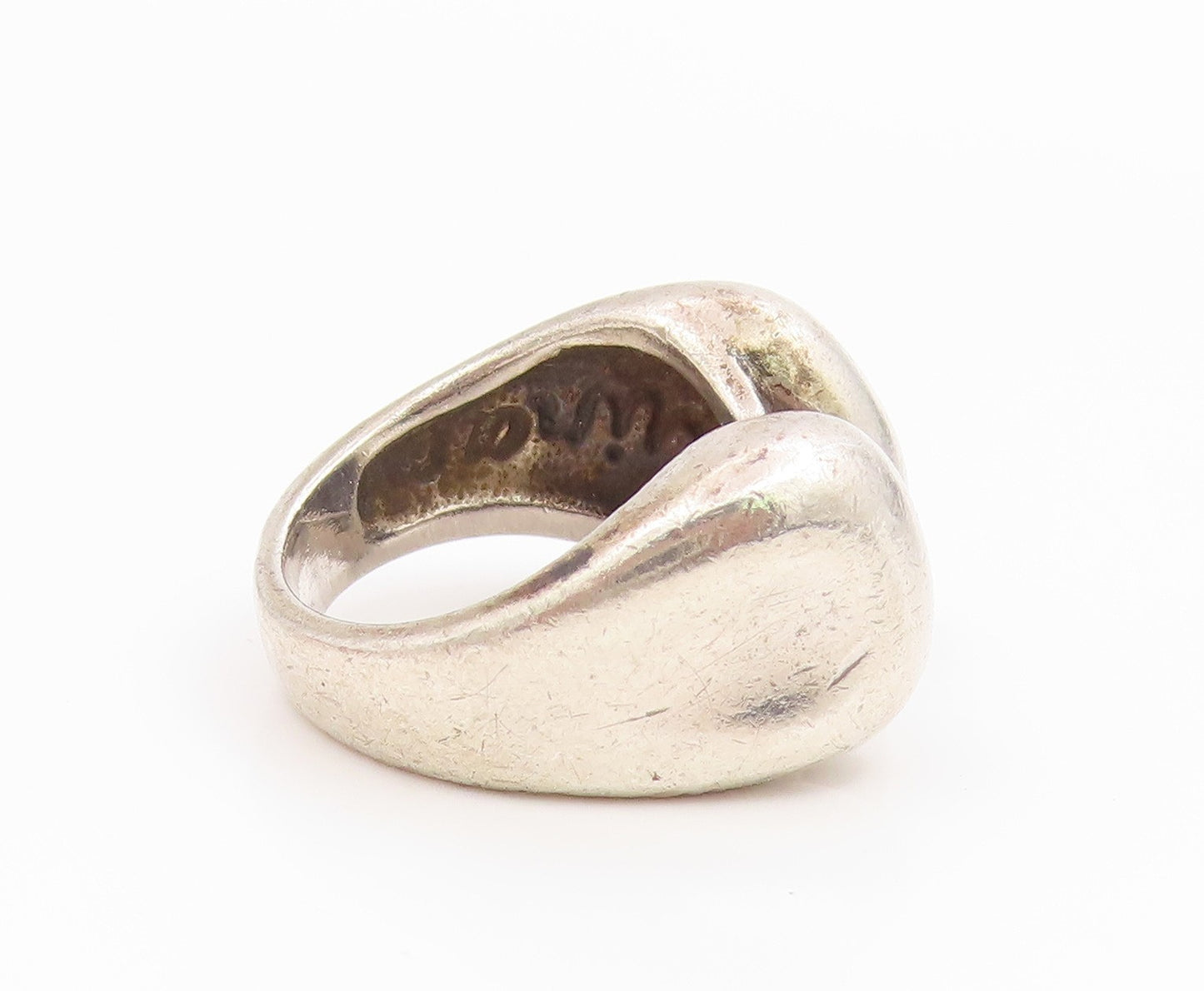 925 Sterling Silver Vintage Ring MINAS SPIRIDIS Modernist Band  Sz 6  RG36105
